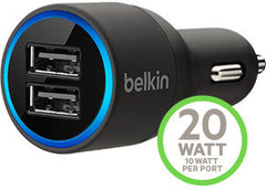 Belkin Dual Car Charger With iPhone 5 Lightning Cable